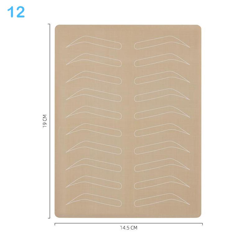 1 Pcs Silicone Blank Eyebrow Brow Tattoo Permanent Makeup Supplies Microblading Practice Skin Tattoo Beginner Exercise Tool