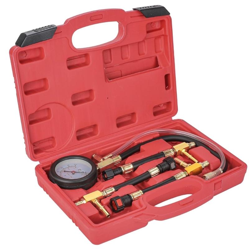 Motorcycle Fuel System Pressure Testing Diagnostic Tool Kit For Automotive Troubleshooting Mechanics And DIY Enthusiasts