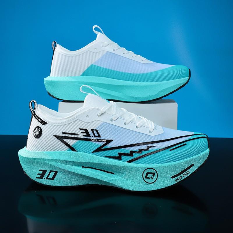 Mens Carbon Plate Running Shoes Marathon Racing Training Lightweight Breathable Low-Cut Road Trail Track
