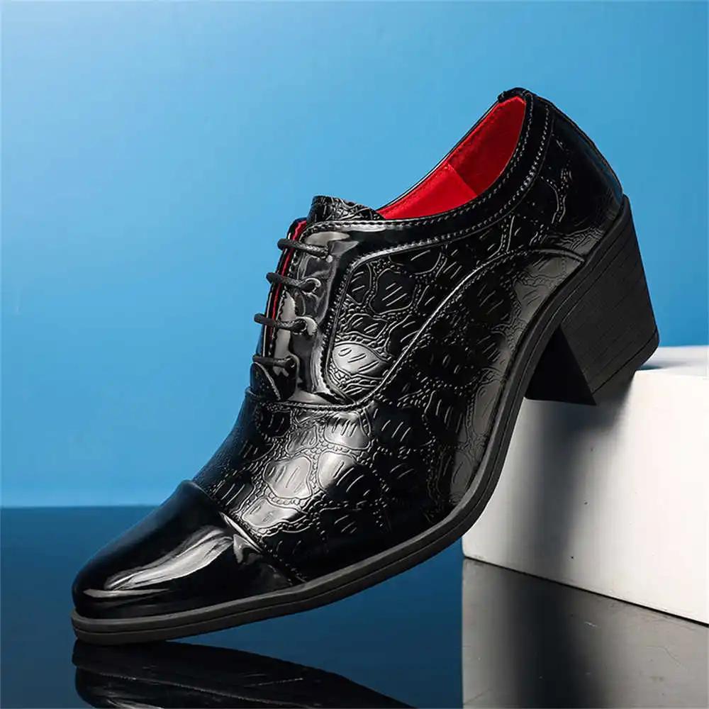 Fashion Mid Heels Extra Large Sizes Shoes Size 45 Casual Luxury Sneakers For Men Black Men's Sapatenis Sports Scarp China Loofers