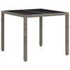 Outdoor Table Set 3 Pcs Light Grey and Dark Grey 90 X 90 X 75 Cm