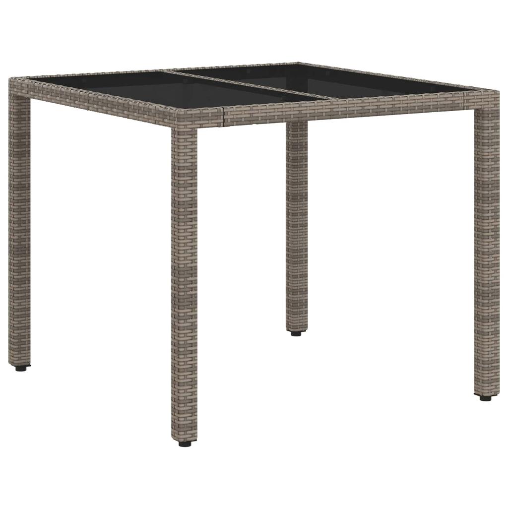 Outdoor Table Set 3 Pcs Light Grey and Dark Grey 90 X 90 X 75 Cm
