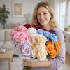 Silk Artificial Rose Flower 5 Heads Wedding Floral  for Wedding and Festival Decoration