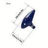 12-Hole Ceramic Ocarina Flute in C Key with Color Box, Protective Pouch, Stand, and English Instruction Manual