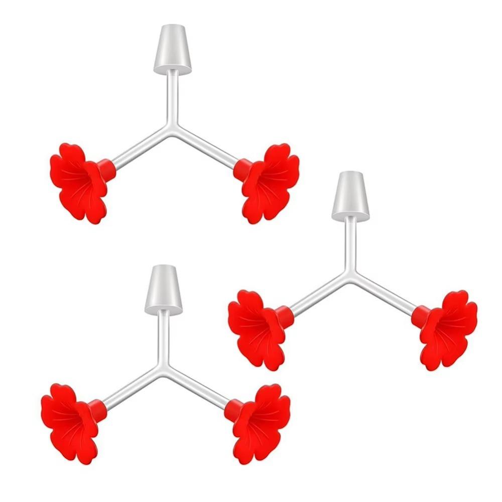 3 Stück Auslaufsicherer Blumen Kolibri Futterspender Doppelkopf Wasserfütterung Wildvogelzubehör