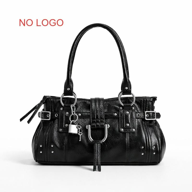 New Trendy Design Zip Shoulder Bag, Retro Style Buckle Bag for The Armpit Area, Large Capacity Versatile Commuter Handbag