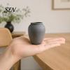 Weather Resistant Flower Container Retro Round Ceramic Vase, Small Hydroponic Planter, Rustic Indoor Outdoor Decorative Planter Table Centerpiece Vase