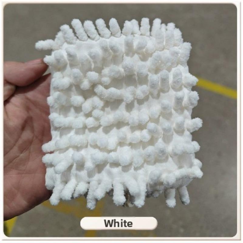 

Quick-drying Handball Cleaning Chenille Fresh Kitchen Thickened Handkerchief Bathroom Cleaning Portable Towel белый