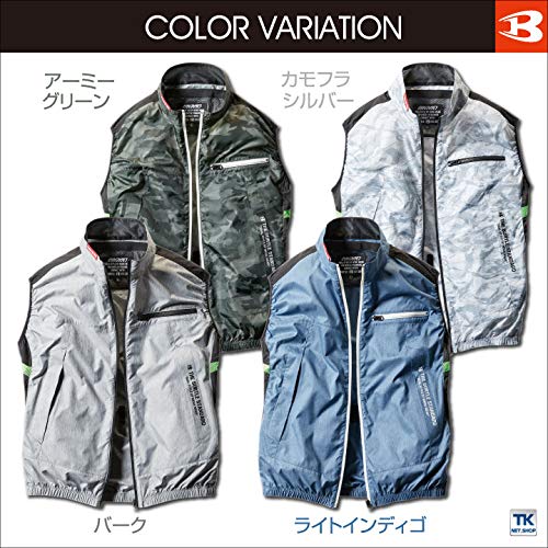 BURTLE Air Craft Vest (Unisex) for Spring/Summer, Army Green, AC1034, Size 63, S