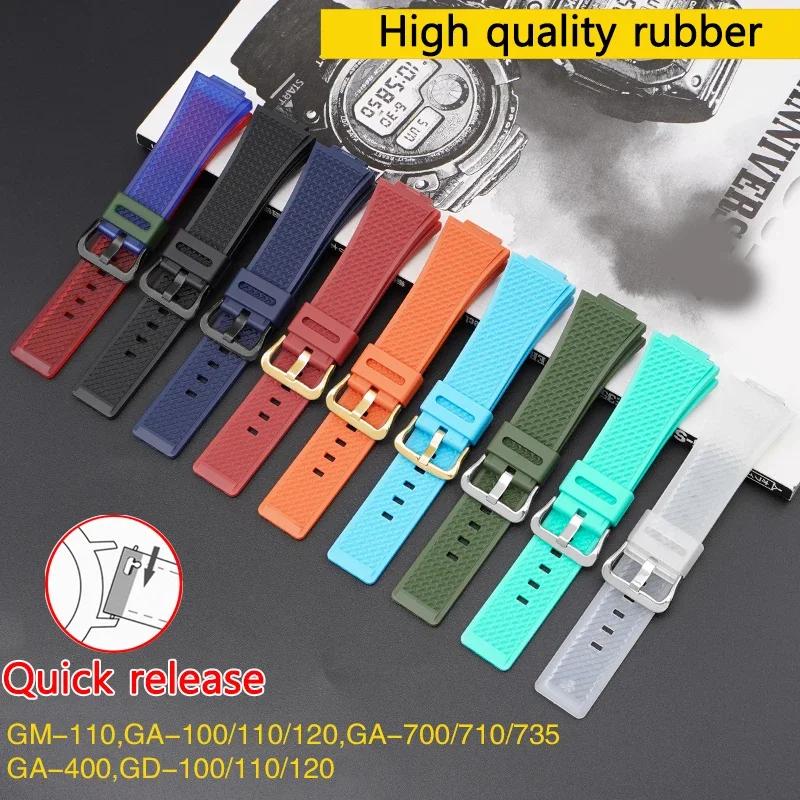 2025 Strap for Casio GSHOCK GM110 GA100/110/120 400 GA-700 800 GD-100 GAL-100 GW-8900 Replace Silicone Rubber Watch Band Bracelet