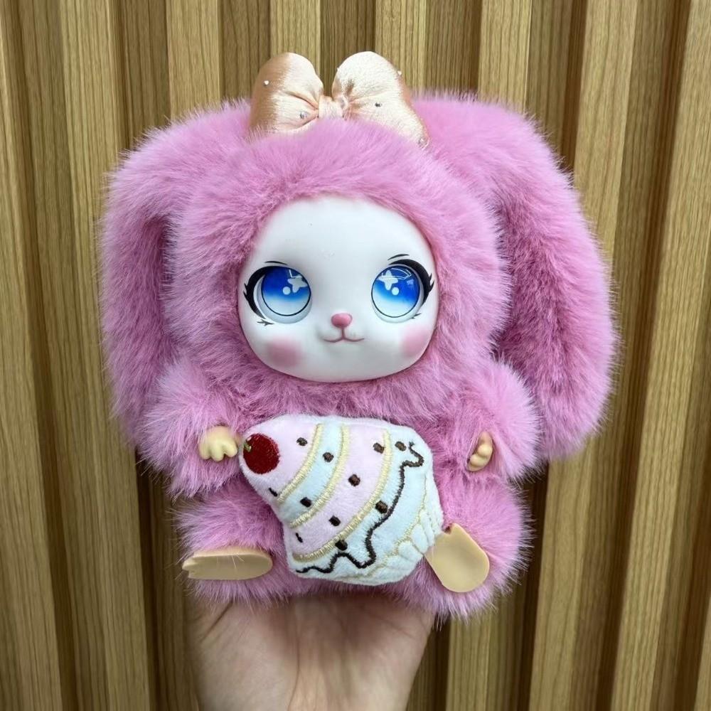 Big Ear Rabbit Plush Keychain Ornaments Car Key Ring Cute Bunny Doll Pendant Gift For Girls