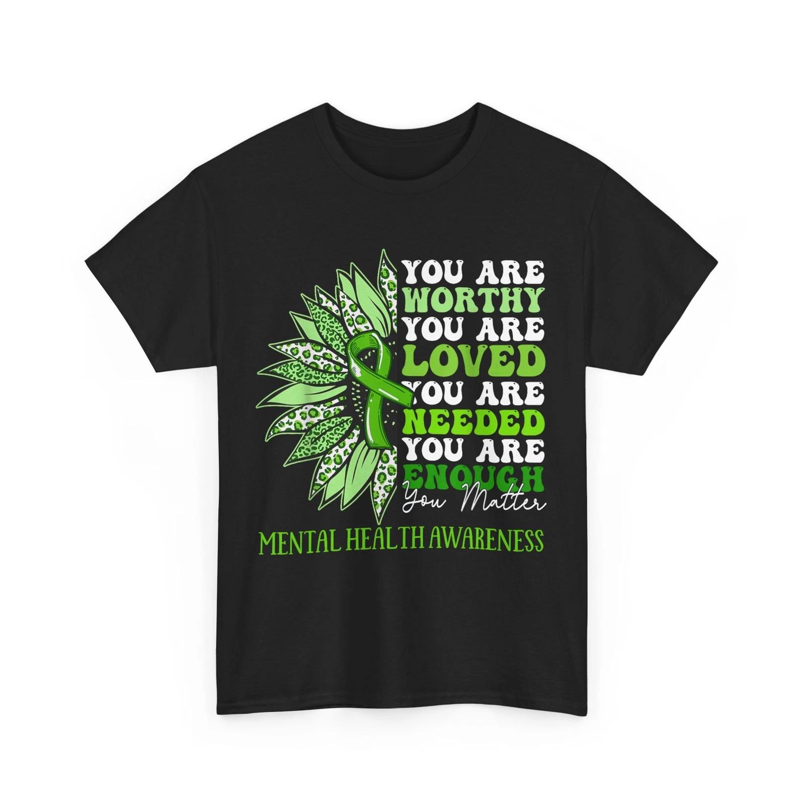 Mental Health Awareness Shirt, Sunflower Mental Health Awareness Men Women Shirt L