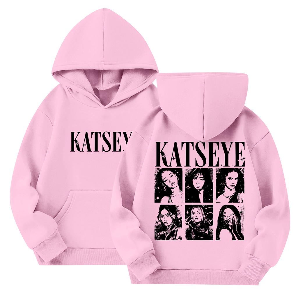 Kids Long Sleeve Pullover Hoodie with Pockets Loose Fit Letter Print Casual Sweatshirt