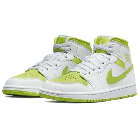 Jordan 1 Mid White Lime -Women's BQ6472-131