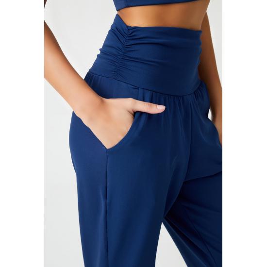 Elastic Waist Baggy Look Pants Yoga Joggers