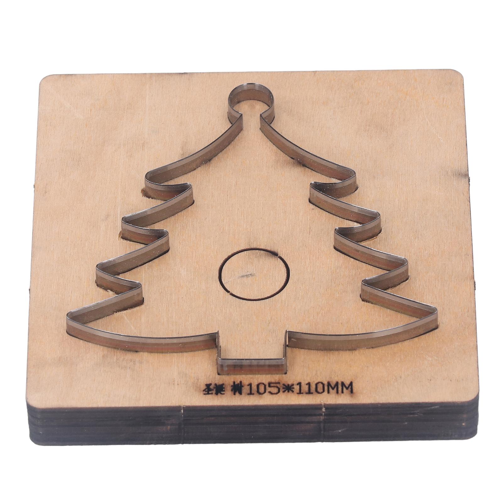 

Leather Mould Leather Cutting Die Christmas Tree Shape Punch Cutter Craft Mould Tool 13.5x13x2.3cm for Paper Rubber Punching Die