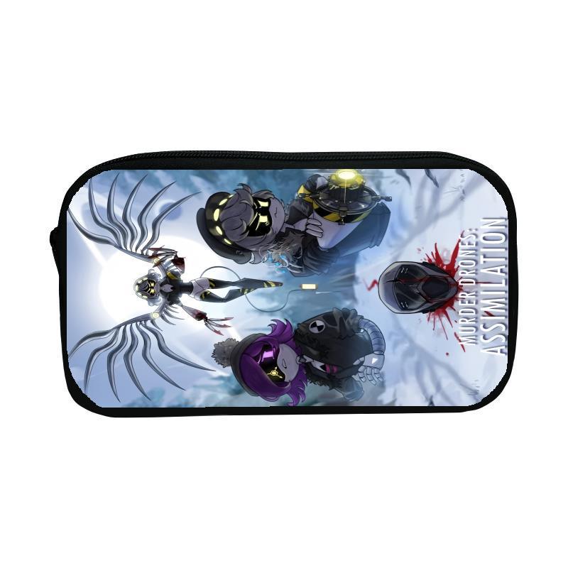 Inorganic Killer Murder Drones Large-Capacity Pencil Case for Students - Boys & Girls Stationery Bag Soft Pencil Bag