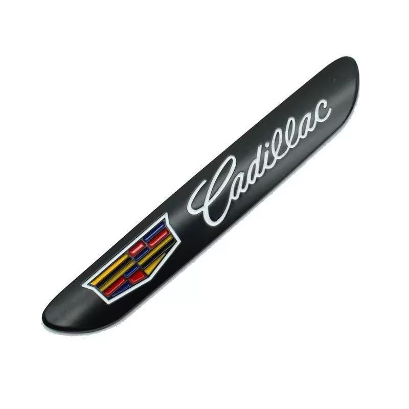 9.5x1.5cmMetal Car Fender Side Emblem Stickers Rear Trunk Badge for Cadillac ATS BLS CT4 CT5 CT6 CTS EXT SLS STS XT4 XT5 XT6 XTS