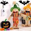 Scarecrow Decor 2 Pieces Fall Stuffed Scarecrow 14inch Stakes With Cloth And Hat For Yard Lawn Porch Home Party Festival Harvest