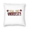 Texas State University Pillowcase Polyester Linen Velvet Creative Zip Decorative Throw Pillow Case Sofa Cushion Cover