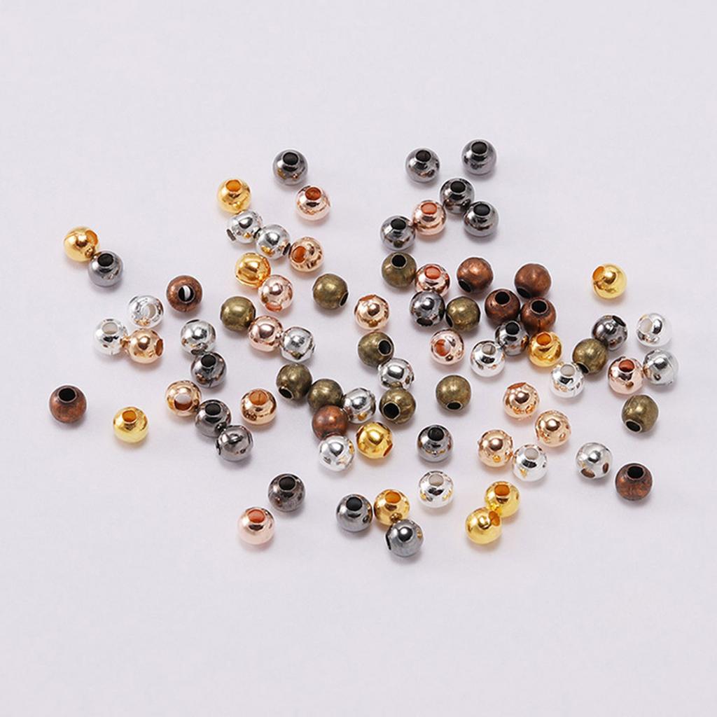 Perles d'espacement en métal élégantes Perles pour bracelets DIY Charme Perles lâches en laiton Fournitures pour la fabrication de bijoux pour collier DIY