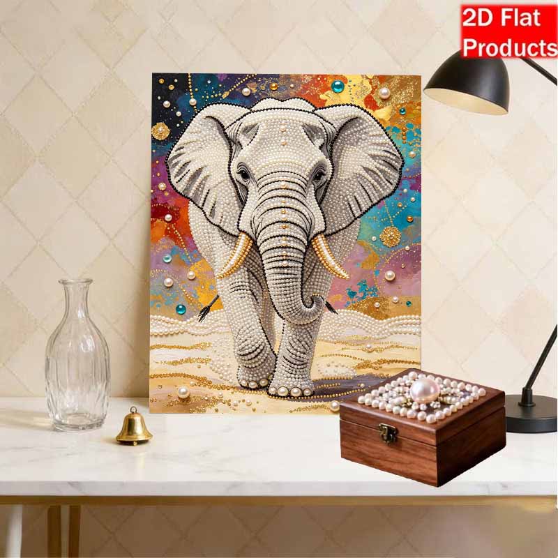 Elephant Pearl Kit DIY 5D Rhinestone Art Craft for Adults Home Party Decoration Handmade Gift