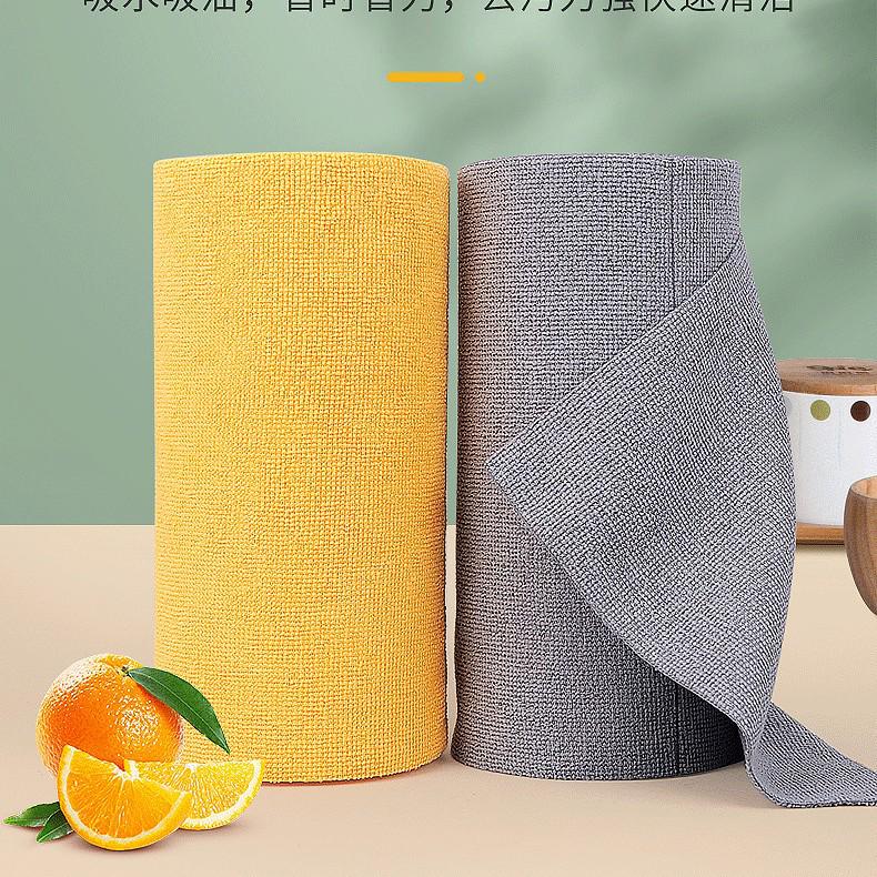 Thickened Polyester Disposable Dish Scrubber Cloth - All-Purpose, Hand-Tear Wipes for Kitchen and Housework.