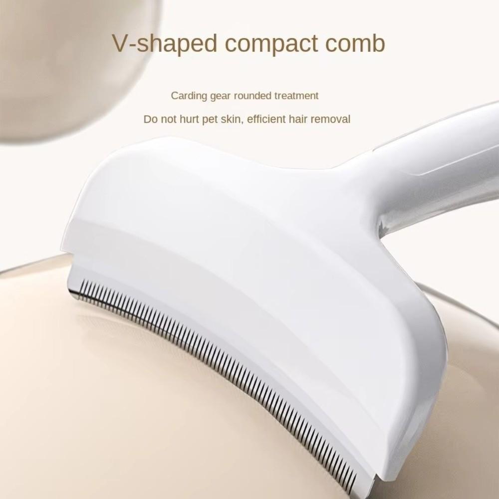 Plastic Tooth Cat Detangling Brush Anti Tangle Arched Head Pet Hair Trimming Ergonomic Handle Washable Pet Hair Remover Comb
