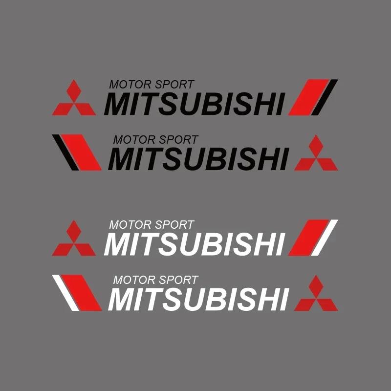 2 pezzi Adesivi decorativi per carrozzeria auto Decalcomanie antigraffio per portiere auto Per Mitsubishi outlander lancer EX Asx pajero Sport l200