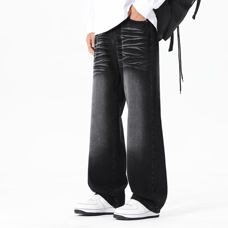 Mark Fairwhale Men's 2025 Autumn Loose Fit Distressed Straight Leg Jeans