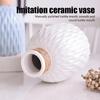 Plastic Decorative Vase Shatterproof Hemp Rope Folding Vase for Living Room