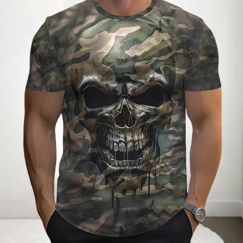 US Militär 3D Gedrucktes T-Shirt Sommer Lässig Schnelltrocknend Kurzärmliges Sporttop Herren T-Shirts
