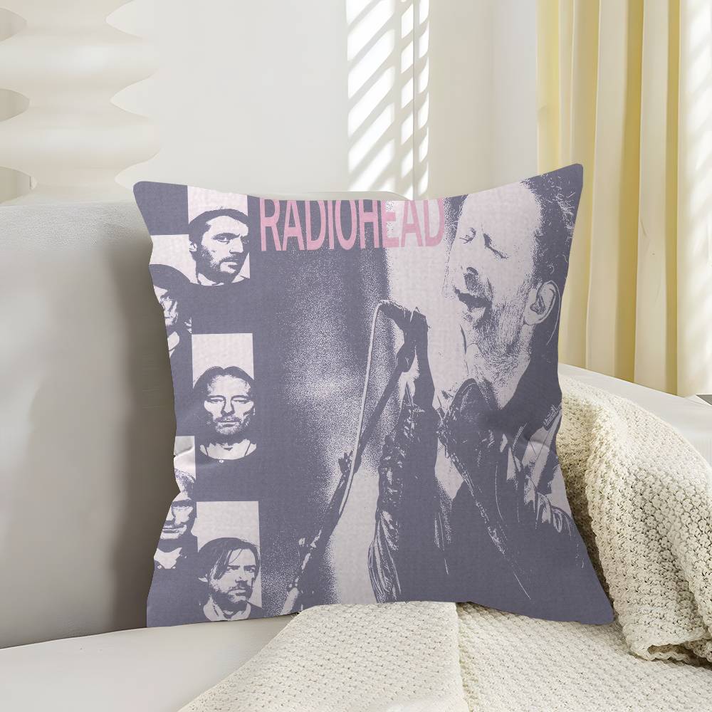 Vintage Rock Band Radiohead Pillow Anime Pillow Sofa Bed Head Pillow Cover Cushion Cover 45x45 cm Fashion