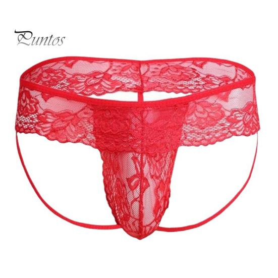 Chiloți bărbați scobit din dantelă Subțire cu talie joasă Jockstraps Husă Chiloți pentru bărbați Gay Bărbați Club de noapte Slip pentru bărbați pentru dormitor nuntă luna de miere