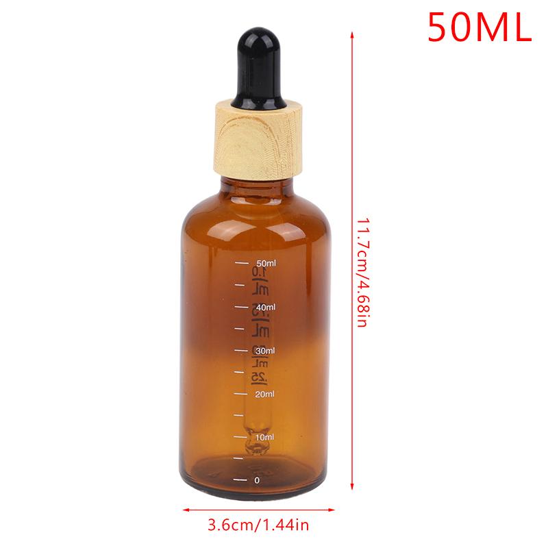 5Ml-100Ml Dropper Bottles With Scale Reagent Eye Drop Amber Glass Aromatherapy Liquid Pipette Bottle Refillable Bottles Travel