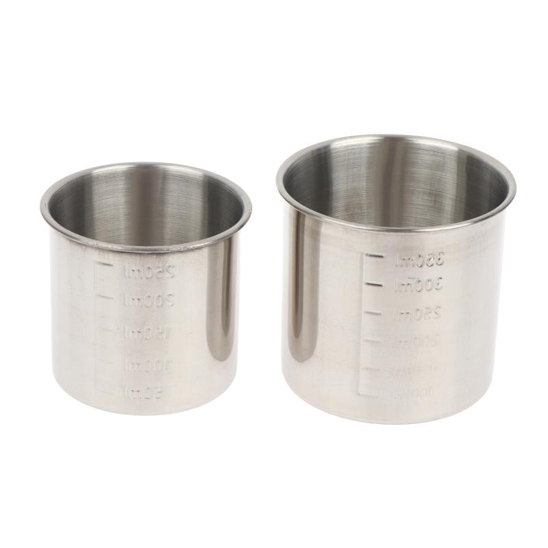 Household 250/350Ml 304 Stainless Steel Measuring Cup Rustproof Anti-Fall Rice Container Cups With Scale Measuring Holder Bar