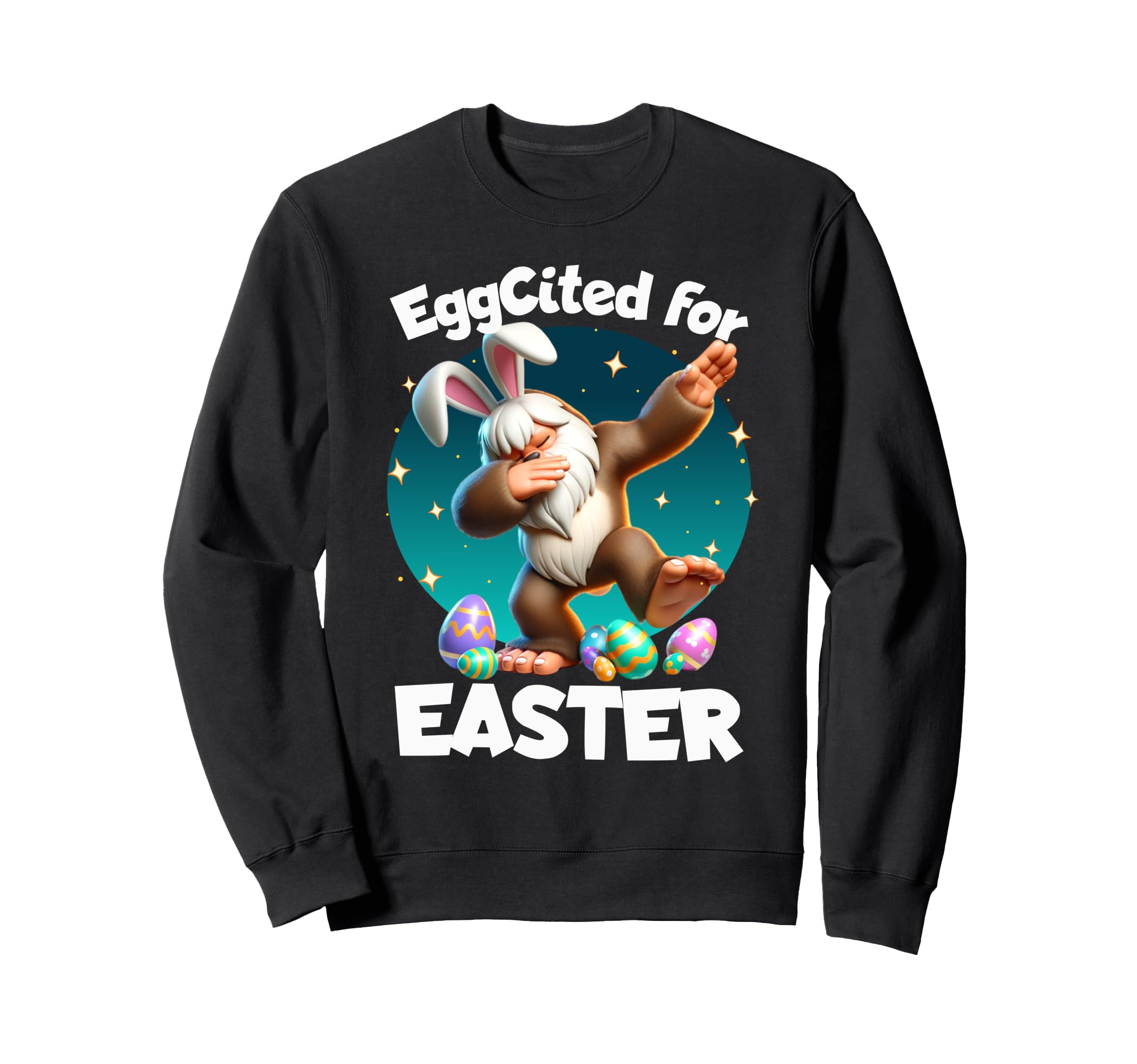 

Easter Bunny Bigfoot Dabbing Eggsit Easter Sweatshirt Boy/Girl чорний