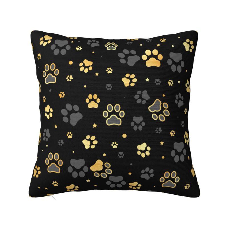Colorful Animal Footprint Dog Paw Prints Cushion Cover cm Velvet Throw Pillow Case for Living Room Bedding Sofa Pillowcase