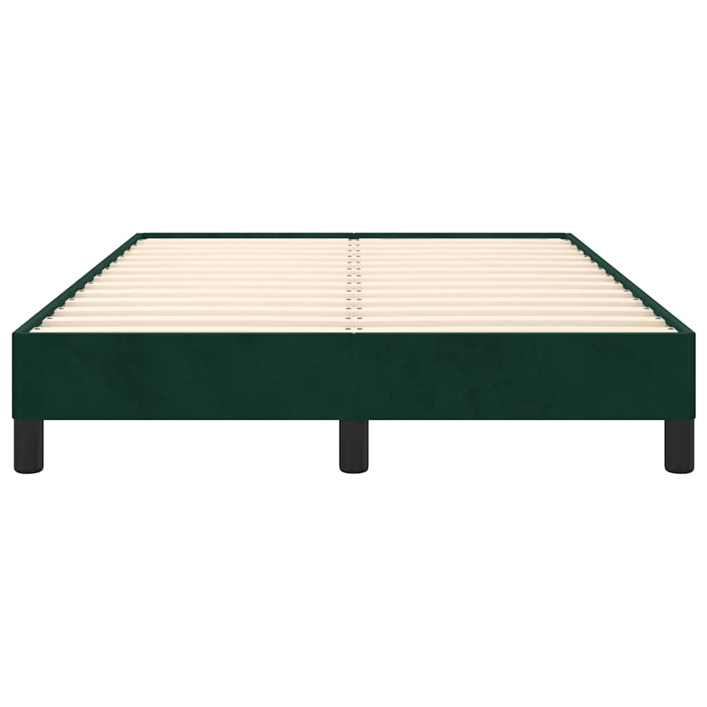 Bed Frame without Mattress Dark Green 120 x 190 cm Velvet