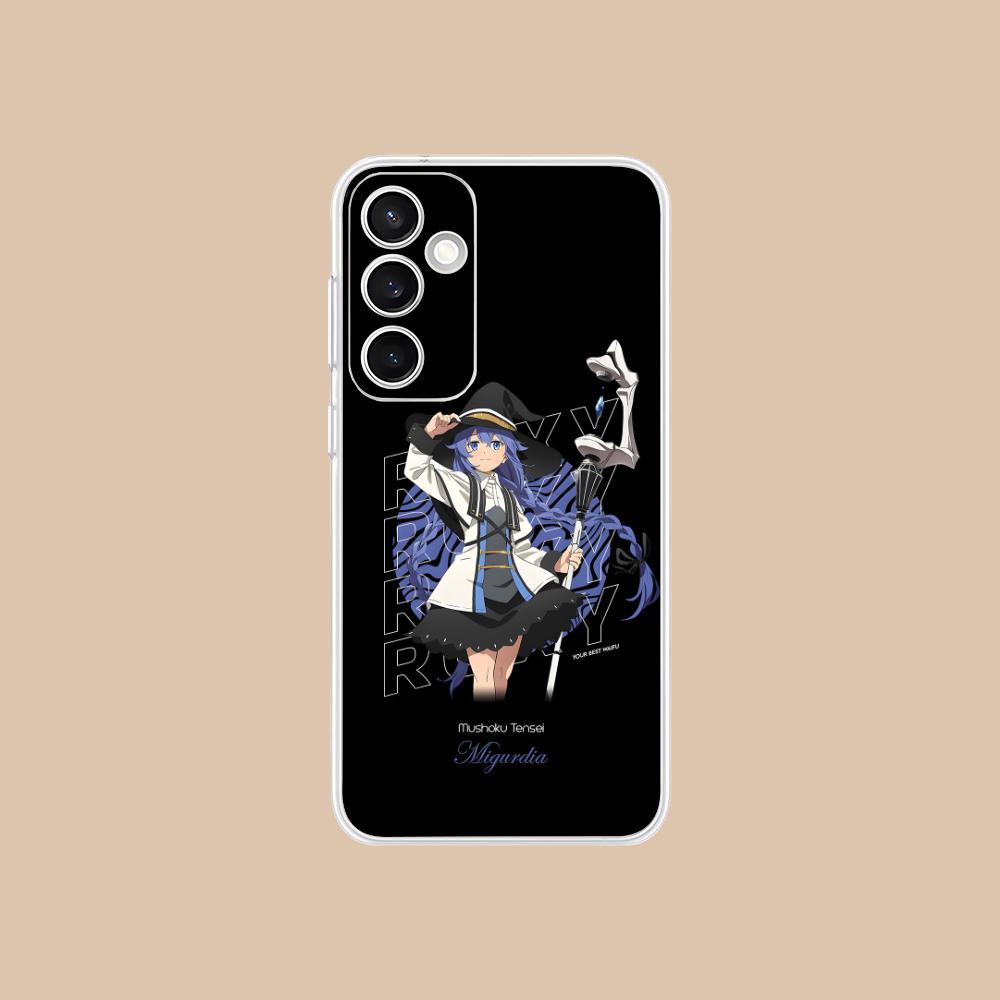 Mushoku Tensei Roxy Mobile Phone Case for Samsung Galaxy S25 S24 S23 S22 S21Plus FE Ultra Clear Colorful Cover Pretty Luxury