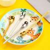304 Stainless Steel Yuanbao Children's Long Handle Dessert & Mixing Spoon