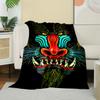 Angry Mountain Gorilla Cartoon Pattern Flannel Printed Blanket Suitable for All Seasons for Living Room Office Sofa and Travel