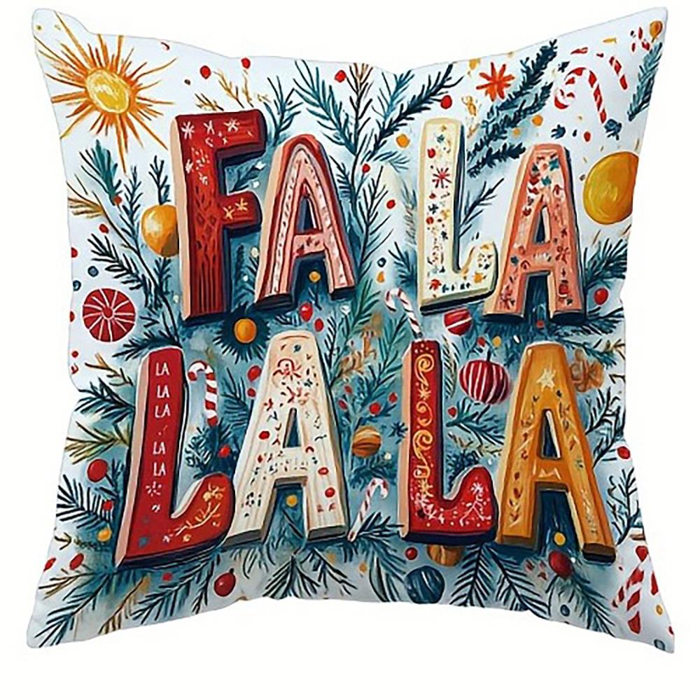 Christmas Nutcracker and Ho Ho Ho/Fa La La Pattern Decorative Pillowcases Sofa room cushion cover home decoration new year gift