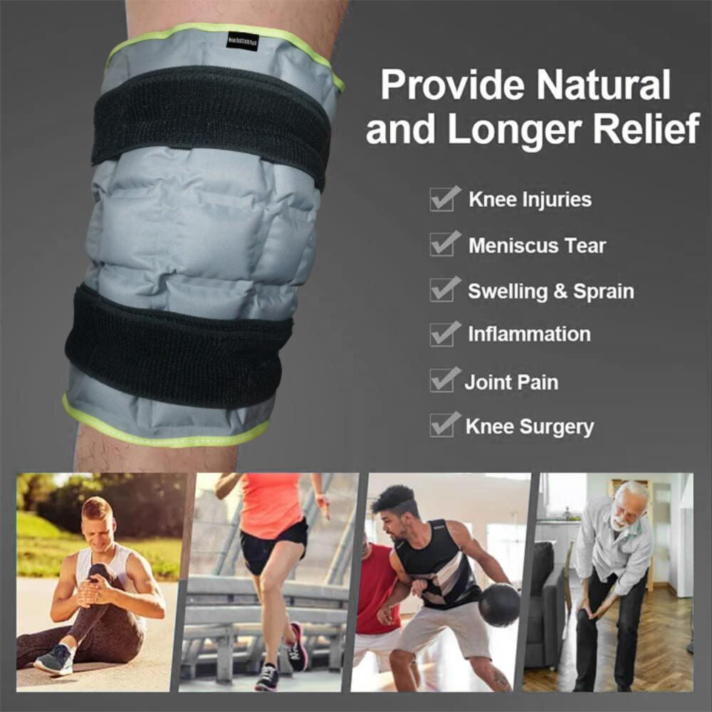 Cold and Hot Compress Ice Packs Self Absorbing Water Reusable Knee Ice Pack Sports Injuries Hot Cold Therapy Ice Bag Pain Relief