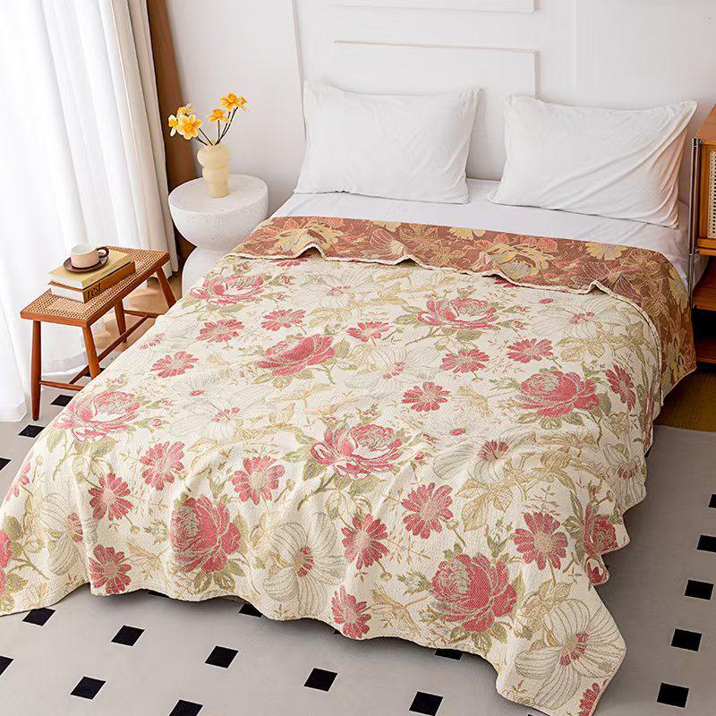 

Индивидуальное хлопковое четырехслойное жаккардовое муслиновое одеяло - Идеальный подарок на Новый год 2x2.3