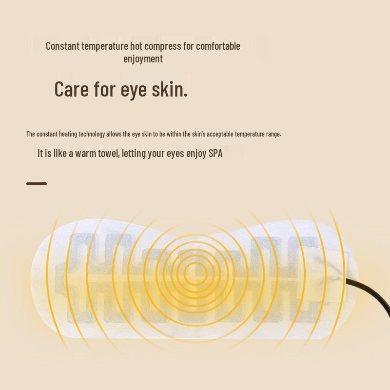 Wormwood Moxa Herbal Eye Mask, USB Heated, Double-Sided Silk, Non-Woven Fabric, Health Care