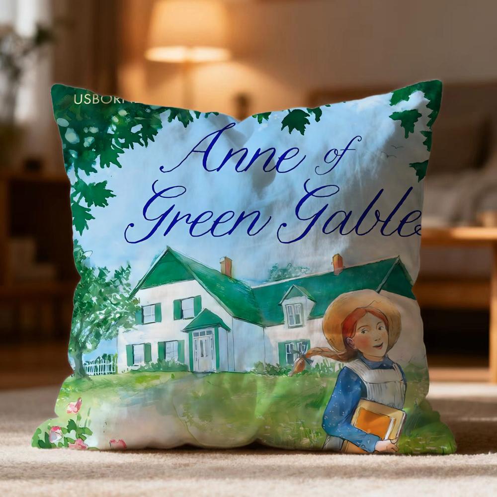 Hot AAnne of Green Gableses Cushion Cover Soft Washable Pillow Case Multi-Scene for Couch Bed Travel Office Use