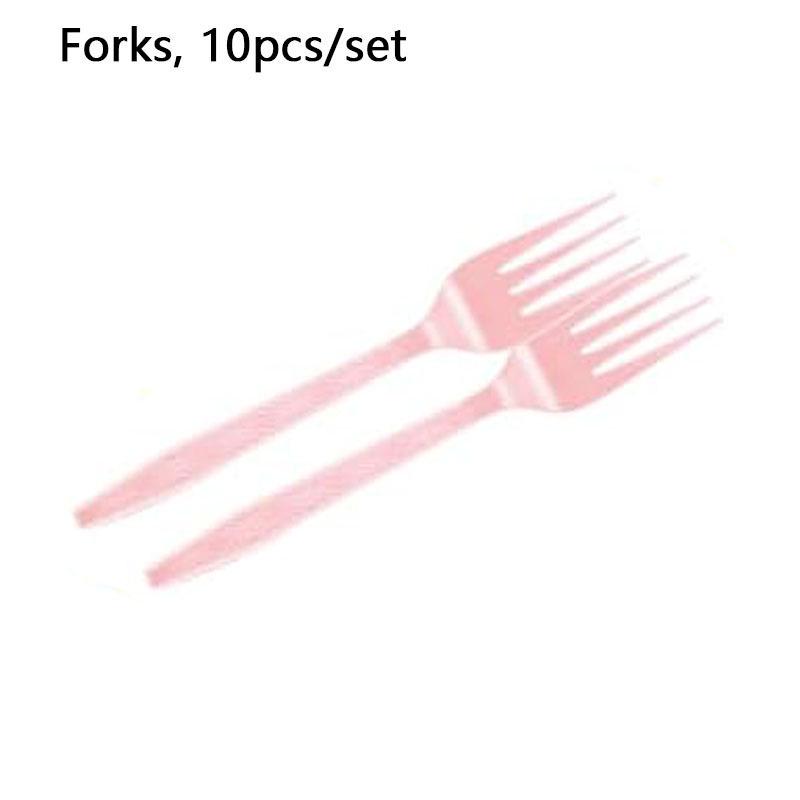 Pink Birthday Party Supplies: Disposable Plates, Cups, Napkins & Tablecloth