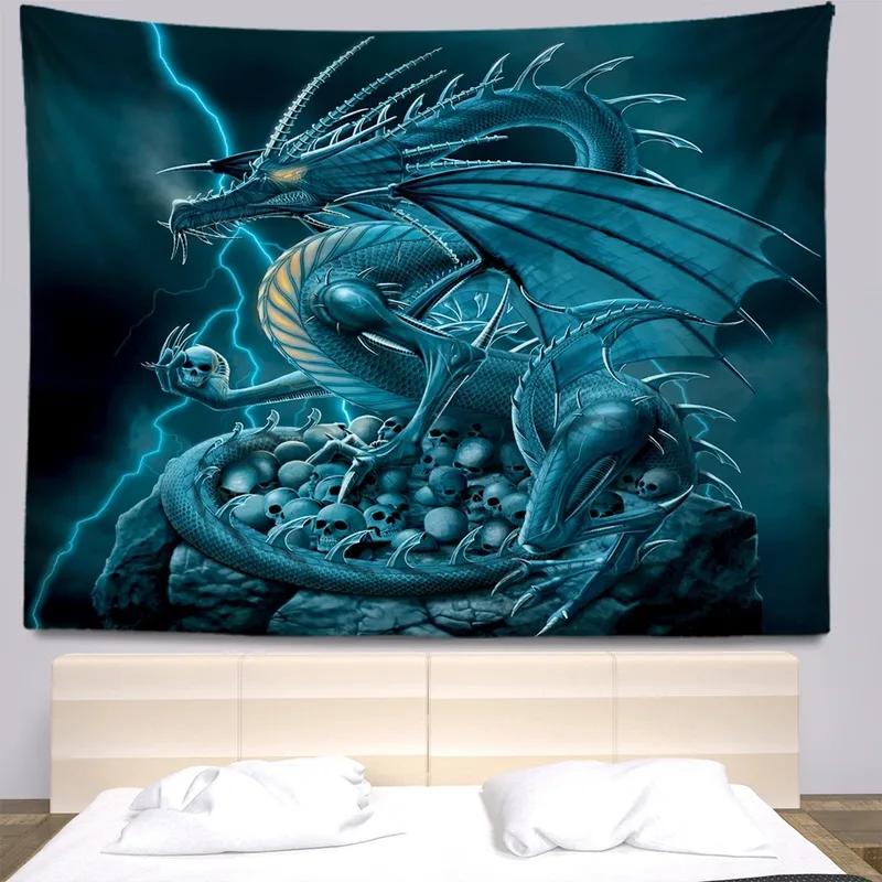 Fierce Dragon Hanging Cloth Office Living Room Tapestry Home Wall Decoration Tapestry