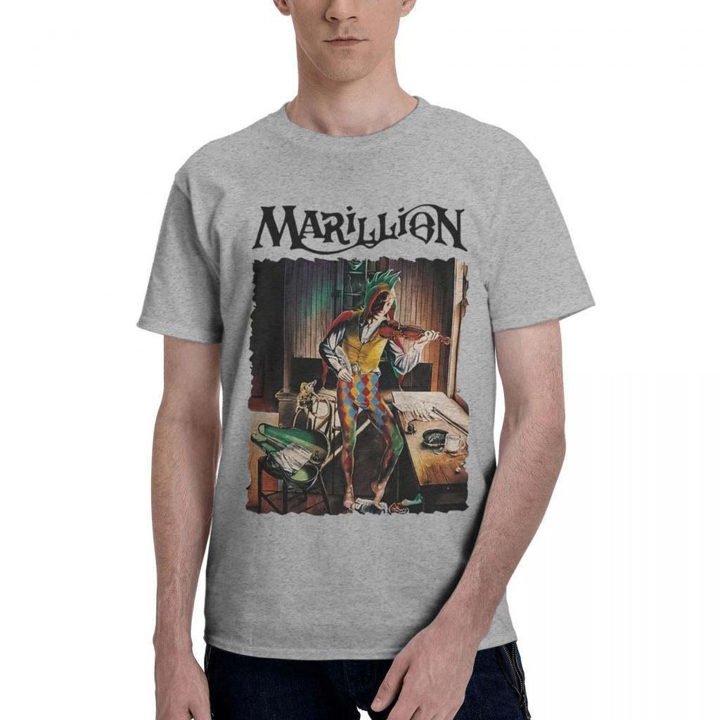 Marillion Mit Aufschrift Für einen Rundhalsausschnitt 100% Baumwolle Lässig Atmungsaktiv Bequem T-Shirt Lustige Herren T-Shirts Herren Kleidung